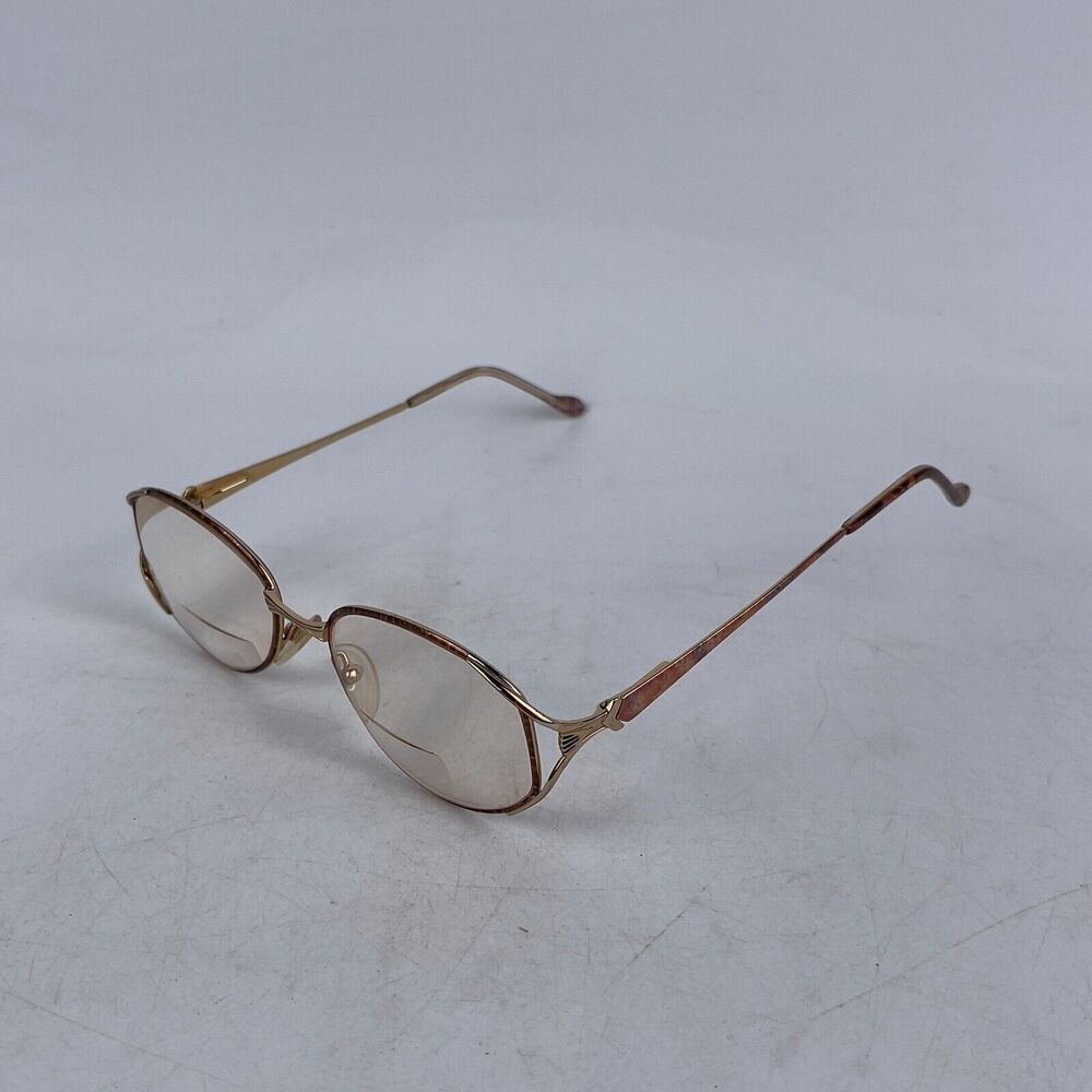 Silver Dollar Naomi Eyeglasses Frame Unisex Adults Gold Metal Full Rim 130 mm‎